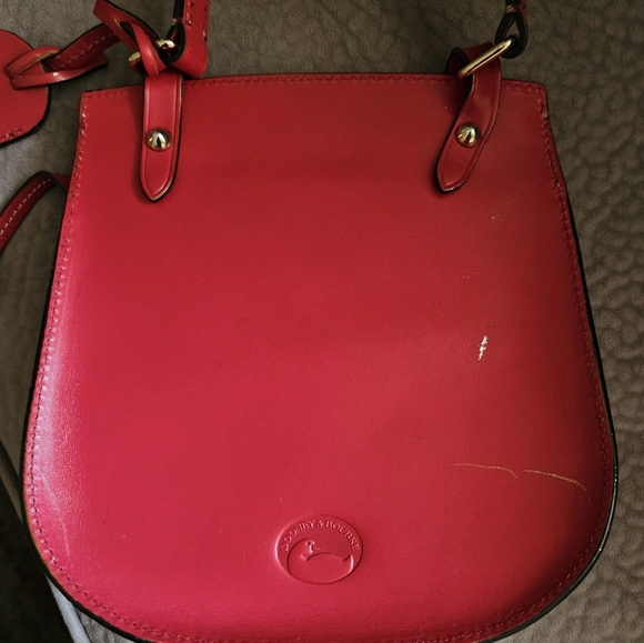 Red Dooney & Bourke Alto Collection Crossbody Bag Saddle bag Vintage - Picture 4 of 7
